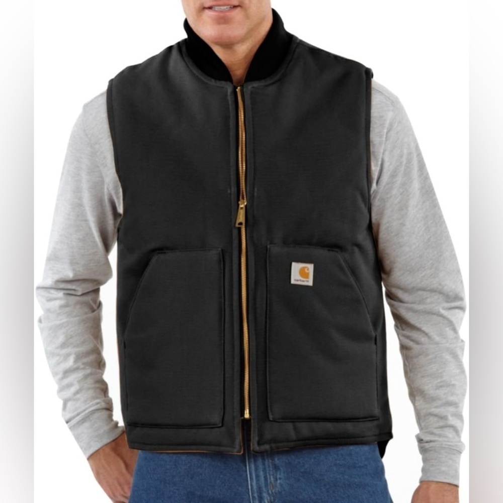 NEW- Carhartt Men's ArcticQuilt Lined Duck Vest   SIZE: 2XL-Tall COLOR: Black